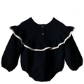 RoyalBloom – Lace Ruffle Romper for Baby Girls